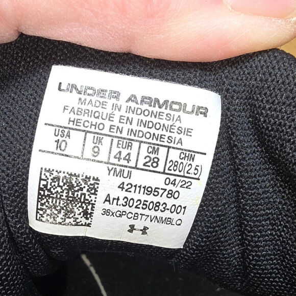 Under Armour Mens Spotlight Fran Rm 2.0 Wd Football Cleats Black White Size 10 - Picture 8 of 8